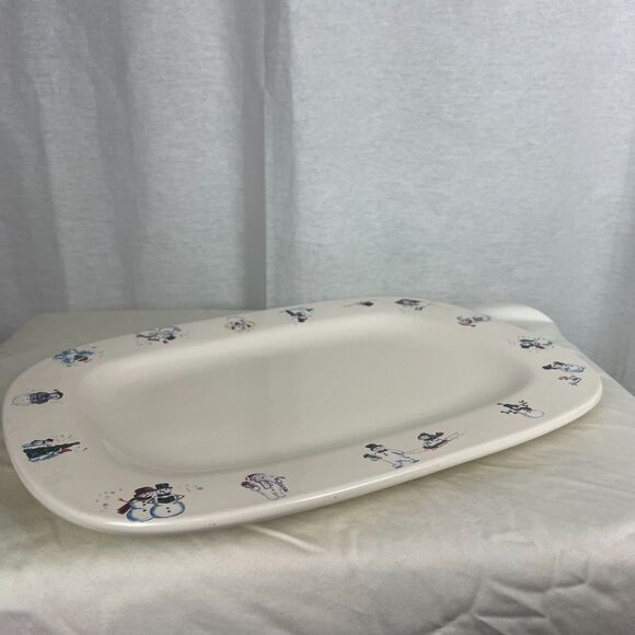 Set of Two 1999 Bath & Body Works Holiday Edition Ceramic Platters 14.5” x 10” - Picture 3 of 4